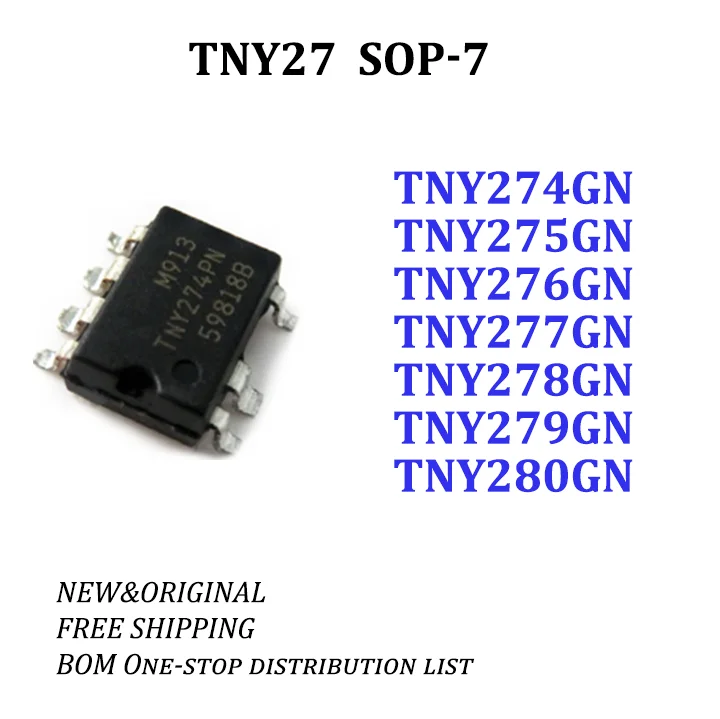 

10PCS TNY274GN TNY275GN TNY276GN TNY277GN TNY278GN TNY279GN TNY280GN Original IC chip SOP-7 Free Shipping