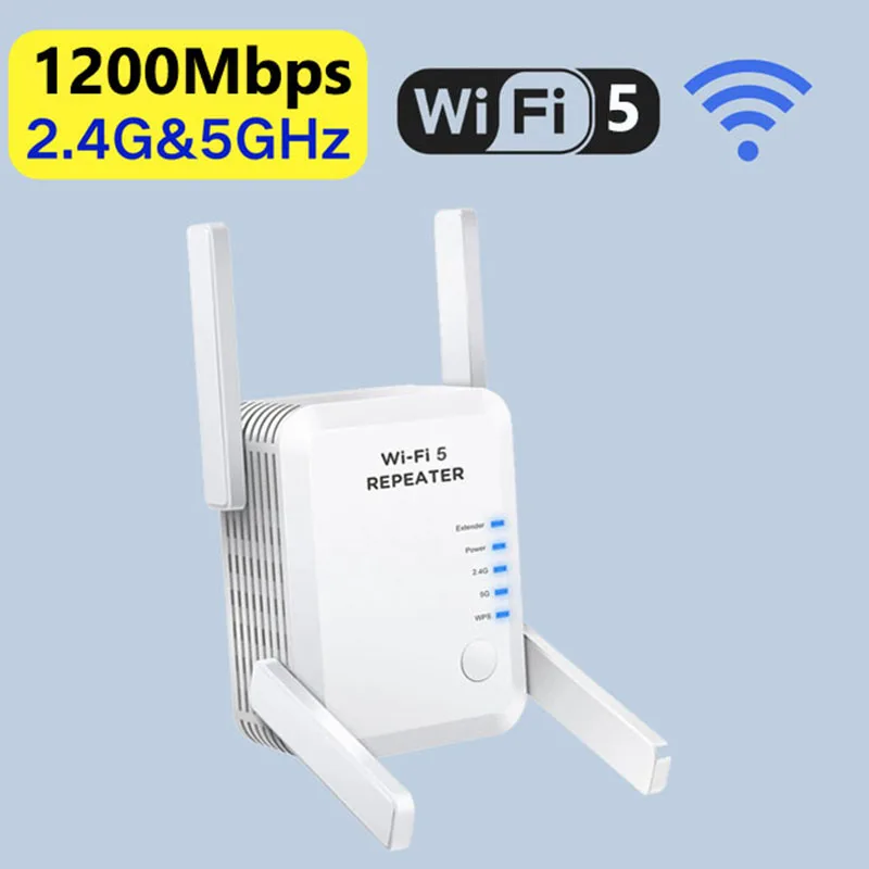 WiFi 5 AX 1200M Ultra Fast WiFi Repeater WiFi Range Extender WiFi signal Booster for Enterprise,Soho,Home