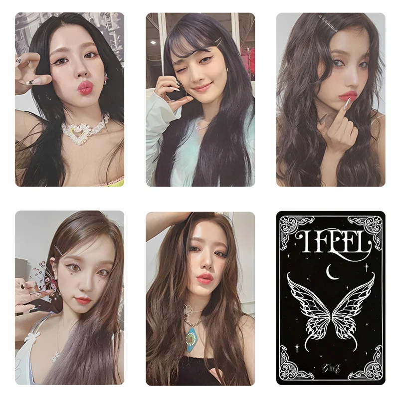 5pcs/set(G)I-DLE Albummini6 I feel PB Lomo SHUHUA Card Makestar Lucky Draw Event Photo Card  Girl Gift Printable Picture KPOP