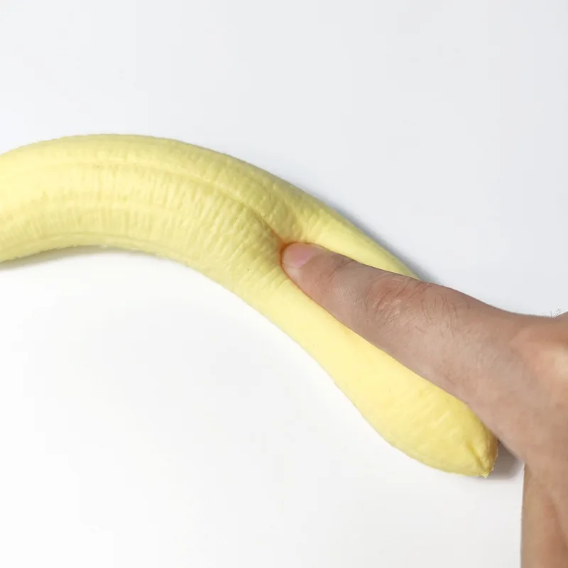Super Soft Banana Squishy Toy Slow Rising Yellow Banana Flesh Rebound Squeeze Toy Anti Stress Release Ball Hand Relax Gifts