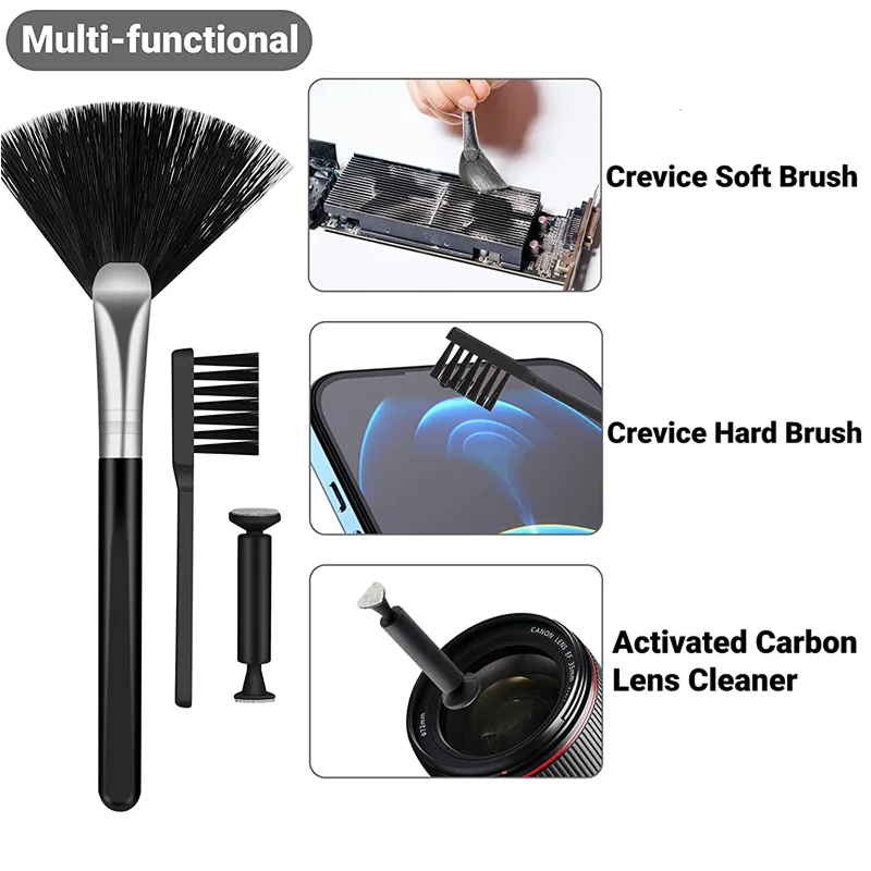 18-em-1 Computer Keyboard Cleaner Brush Kit Fone de ouvido Caneta de limpeza para iPad Phone Screen Cleaning Tools Keycap Extrator Titular