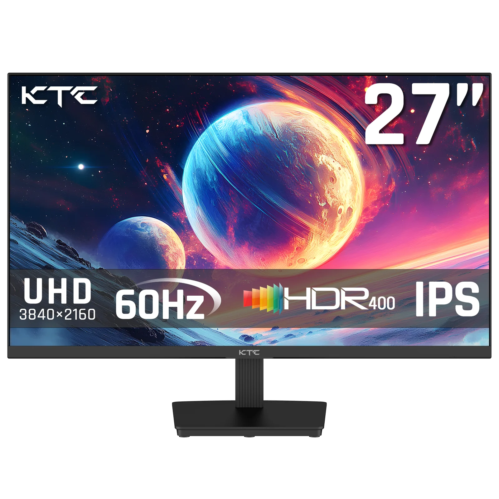 Monitor per computer KTC 27 pollici 4K UHD, monitor IPS 3840×2160 con monitor PC HDR400 60 Hz, H27P27