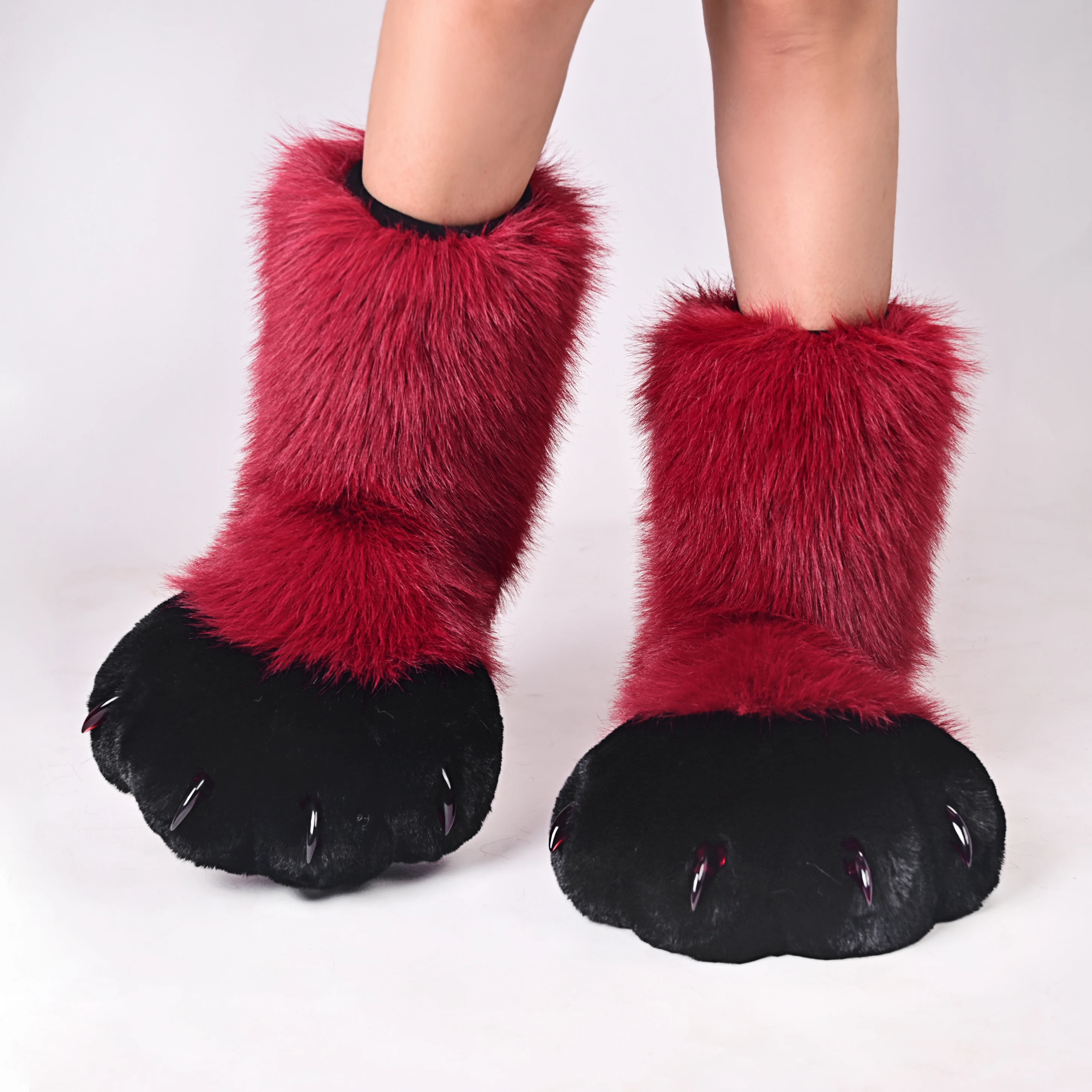 

Plush Animal Claw Shoes, Cosplay Costume Footwear for Convention Party