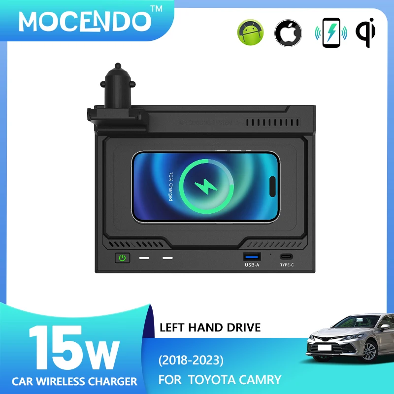 

For Toyota Camry 2018-2023 phone holder stand mobile mount Modifications Accessories tools Car 15w wireless charger