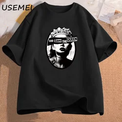 God Save The Queen T-shirts Women Casual Cotton Short Sleeve Tshirt Round Neck Womans Clothing Graphic T-shirts Streetwear Tops