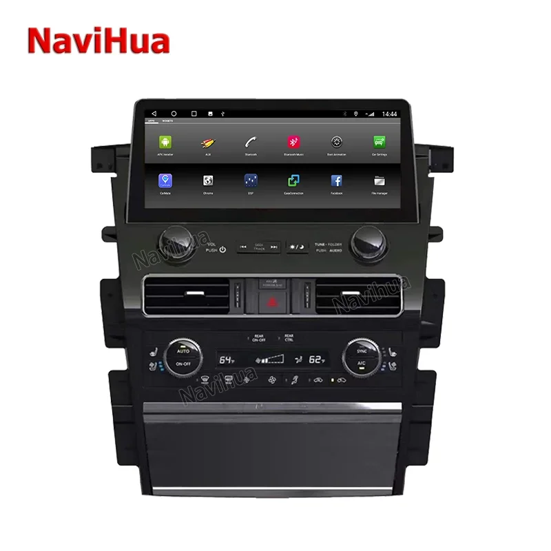 12.3 Inch GPS Navigator for Nissan Patrol Infiniti QX80 2015 2022 Multimedia Car Monitor Androi Auto IPS Capacitive Touch Screen