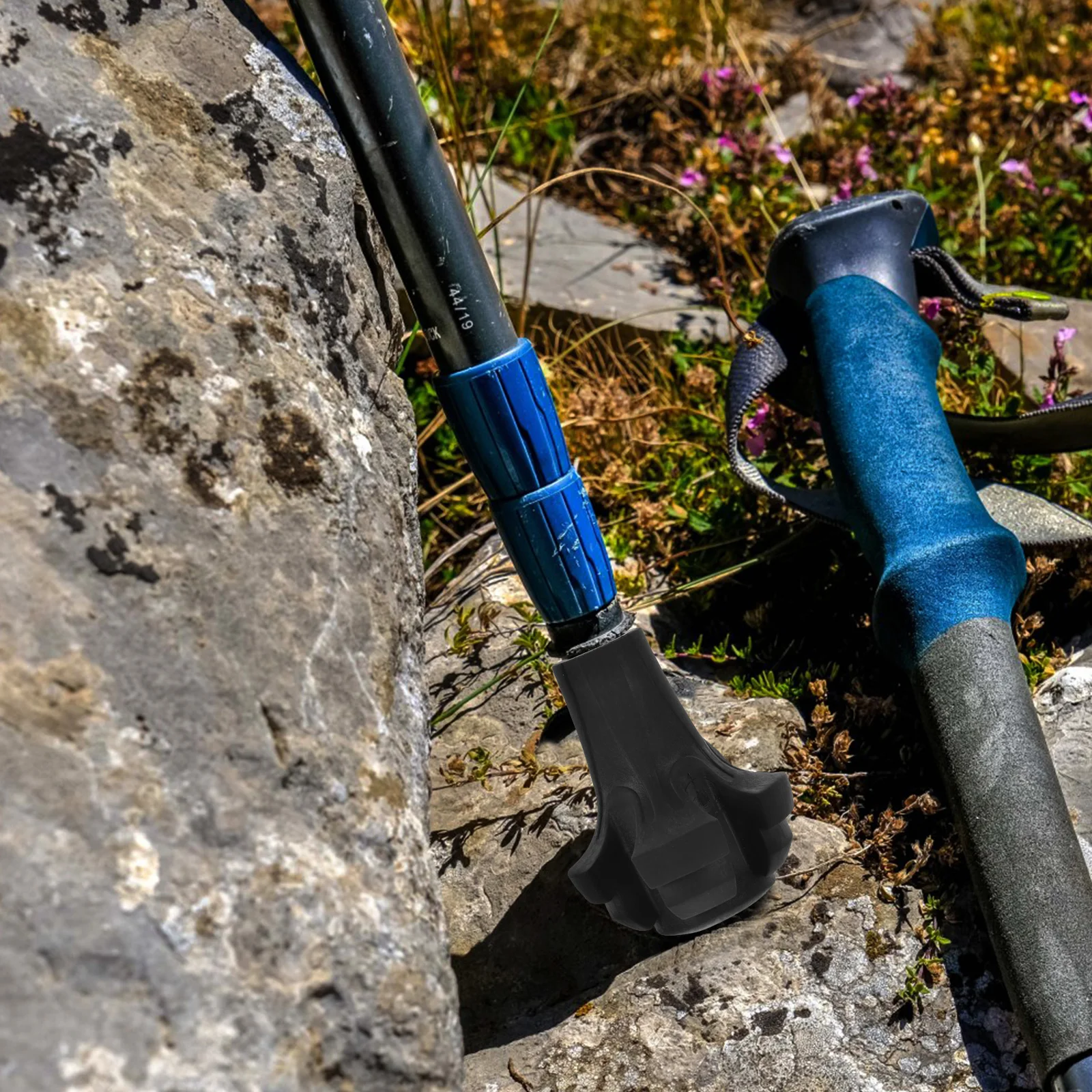 

4 Pcs Trekking Pole Cover Cane Protective Tips Boots Crutch End Mat Crutches Head Rubber Accessories Travel