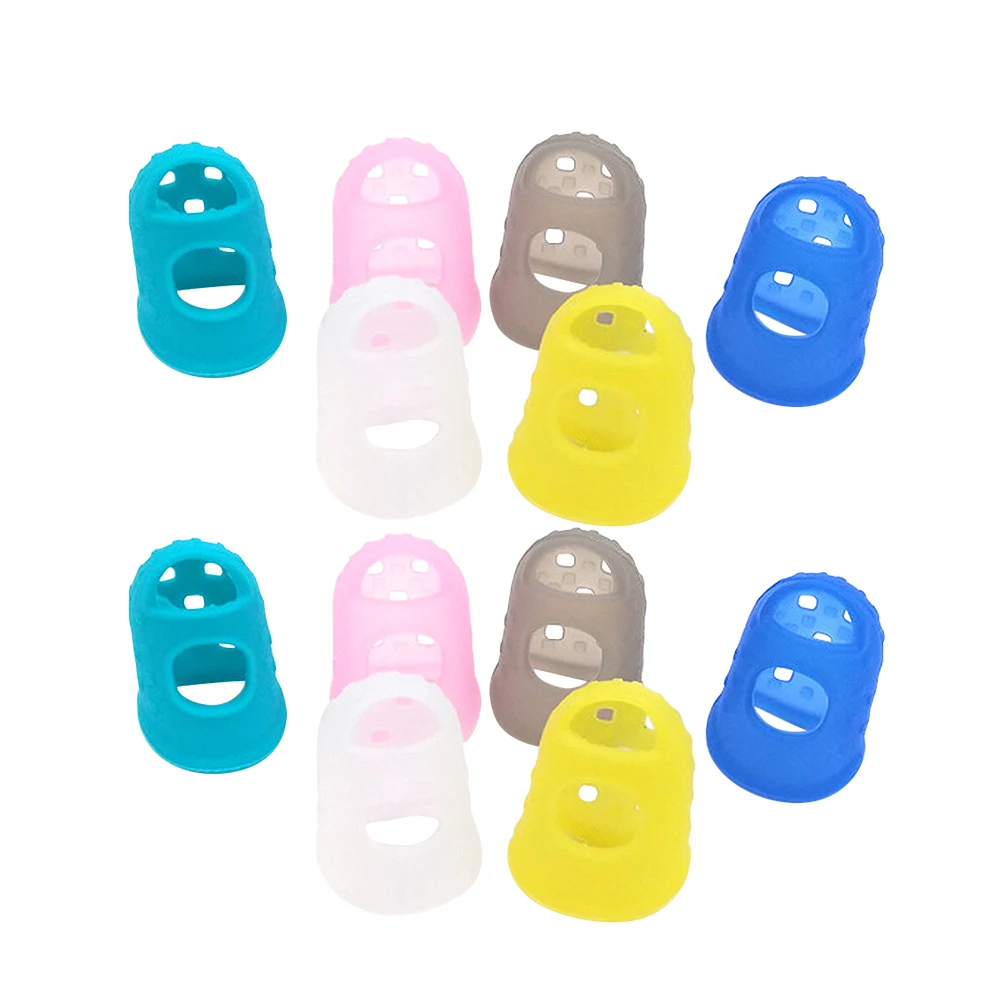 

10 Pcs Guitar Finger Cots Kids Fingertip Protector Caps Fingertips for Guard Guards Shield