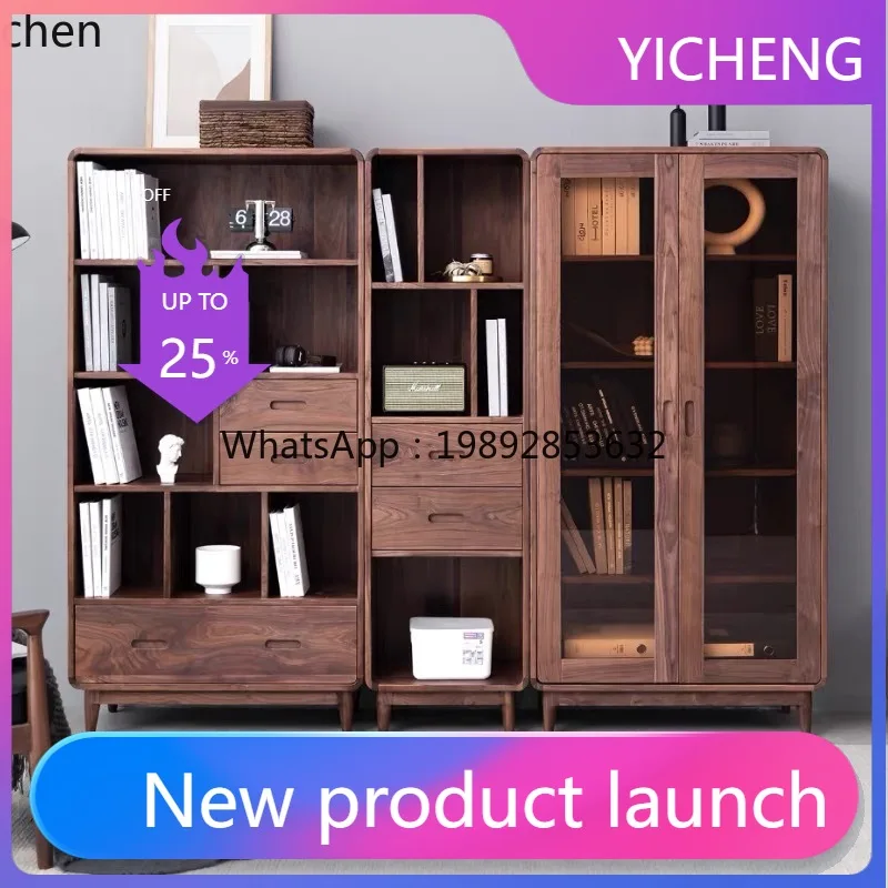 

LYY New Chinese Black Walnut Bogu Shelf, Aesthetic Bookcase Display Cabinet Tea Room Cabinet Duobao Pavilion