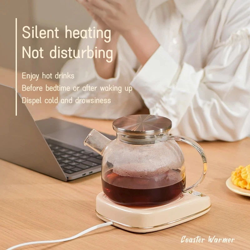 Electric Coffee Mug Warmer Cup Heating Pad Milk Tea Warming Coaster 3 Speed Constant Temperature Home Office Thermostatic Mat