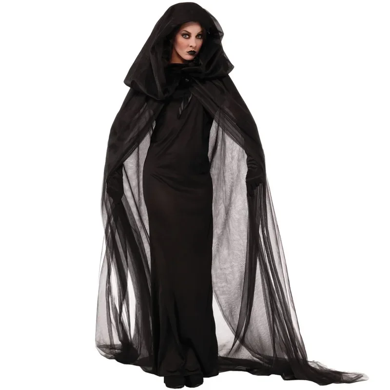 Halloween Ghost Bride Dress for Women Adult Witch Costume Vampire Dress Death Ghost Dead Zombie Corpse Cosplay Party Fancy Dress