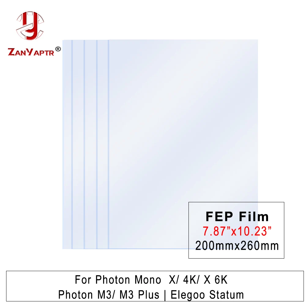 

FEP Film 8.9Inch 260*200*0.15mm for ANYCUBIC Photon M3 Plus Mono X 4k 6k Elegoo Saturn 3D Printer Parts Accessories LCD SLA DLP