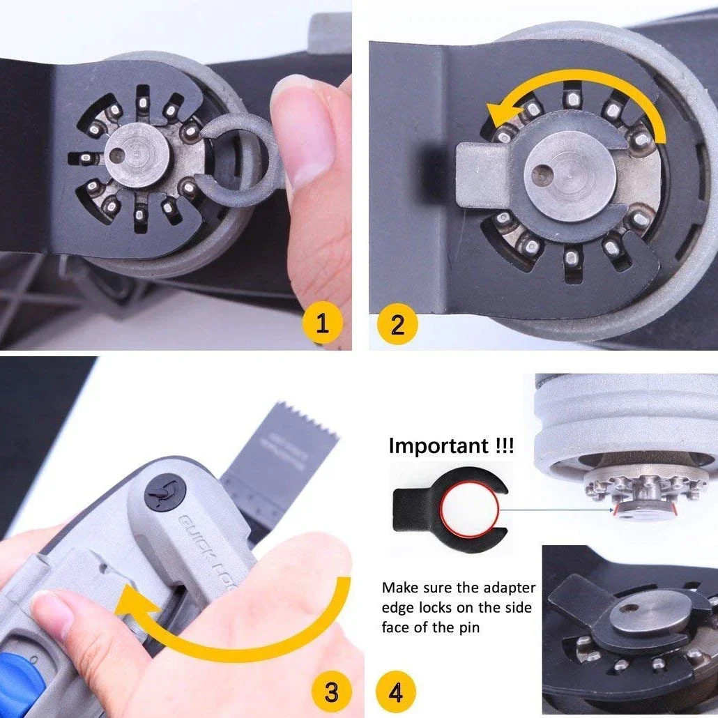 EZARC 6 hojas multiherramienta oscilantes de titanio, hojas de sierra de corte largo, corte rápido para madera, metal y material duro