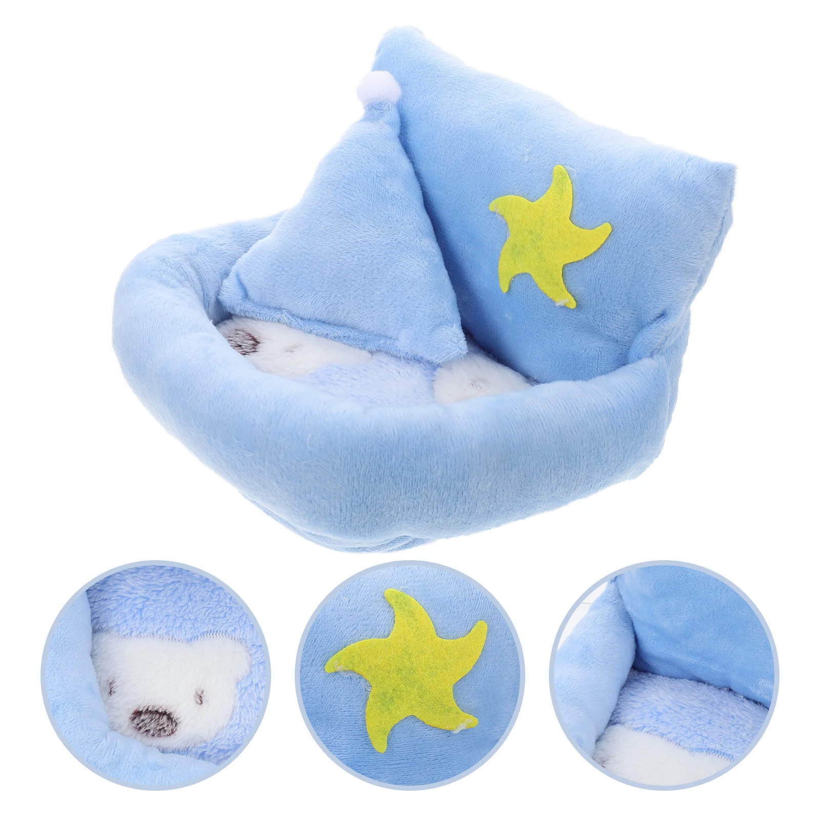 

Sugar Glider Nest Guinea Pig Sleeping Bed Hamster Warm Nest Small Pet Winter House Hedgehog Sleeping Bed Soft Cozy