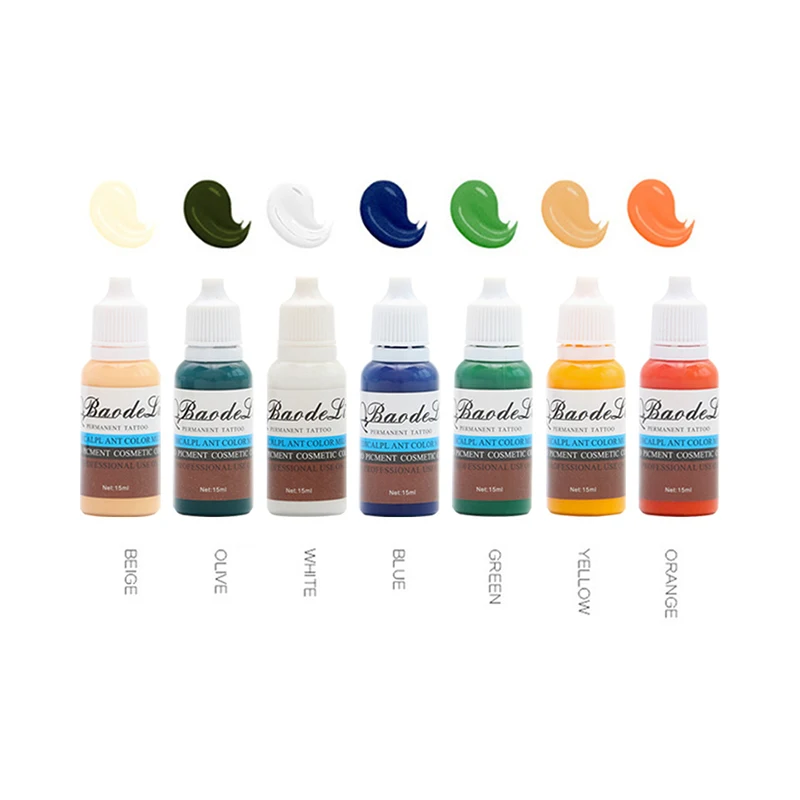 Tattoo Ink MakeUp Sets Nano Pigment Milkly Colors For Semi Permanent Tint Art Eyebrow Eyeliner Lips Beauty Microblading Pigments