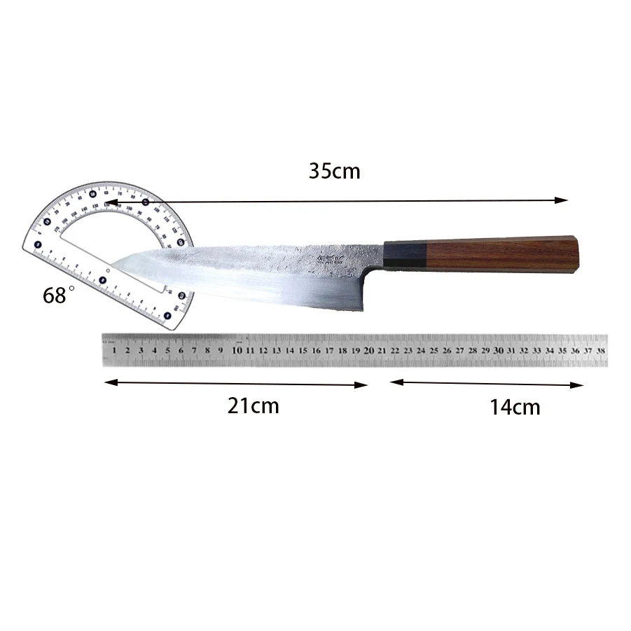 8.3 Inch Chef Knife T12A High-carbon Steel Core Blade Gyutou Slicing Cleaver Handmade Forged Japanese Kitchen Knife Customizable