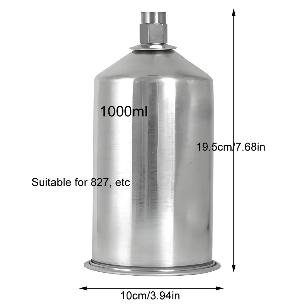Lattina di spruzzo per pistola a spruzzo da 125/400/250/600/1000ml, pentola per pistola a spruzzo in plastica pentola per vernice in alluminio pistola a spruzzo ad aria tazza accessori per pistola a spruzzo