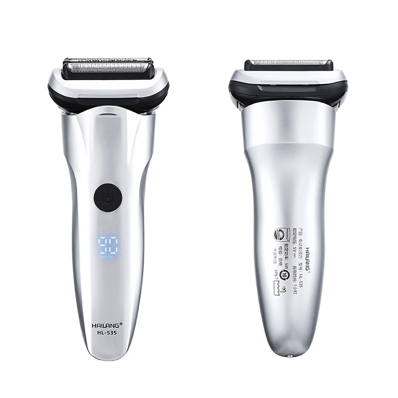 Portable Electric Shaver Rechargeable Shaver Fully Waterproof Floating Trimmer for Travel with Digital Battery Level Display