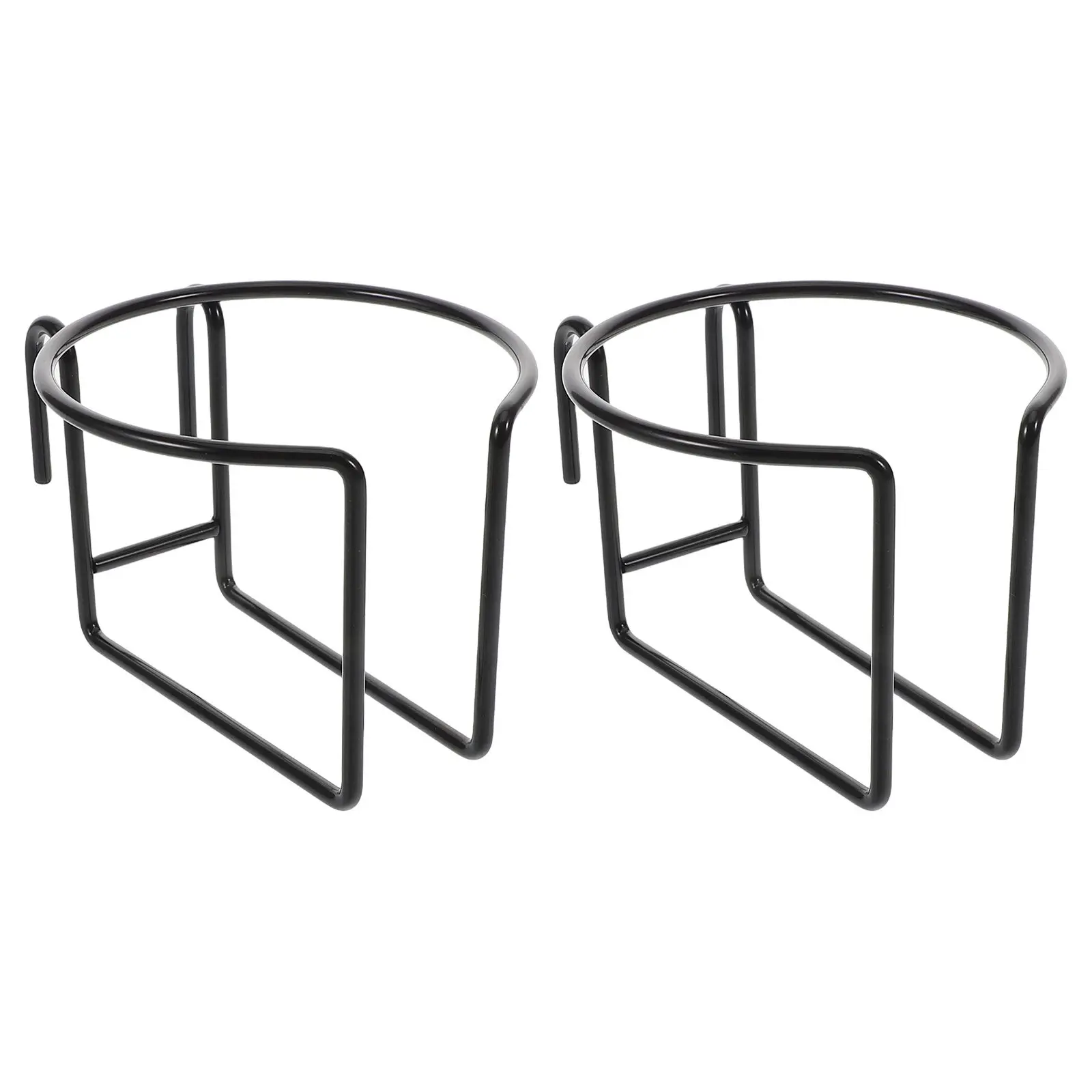 2Pcs Shopping Cart Cup Holder Metal Hanging Design Universal Water Bottle Holder Spill Proof Coffee Mug Rack for Grocery Cart