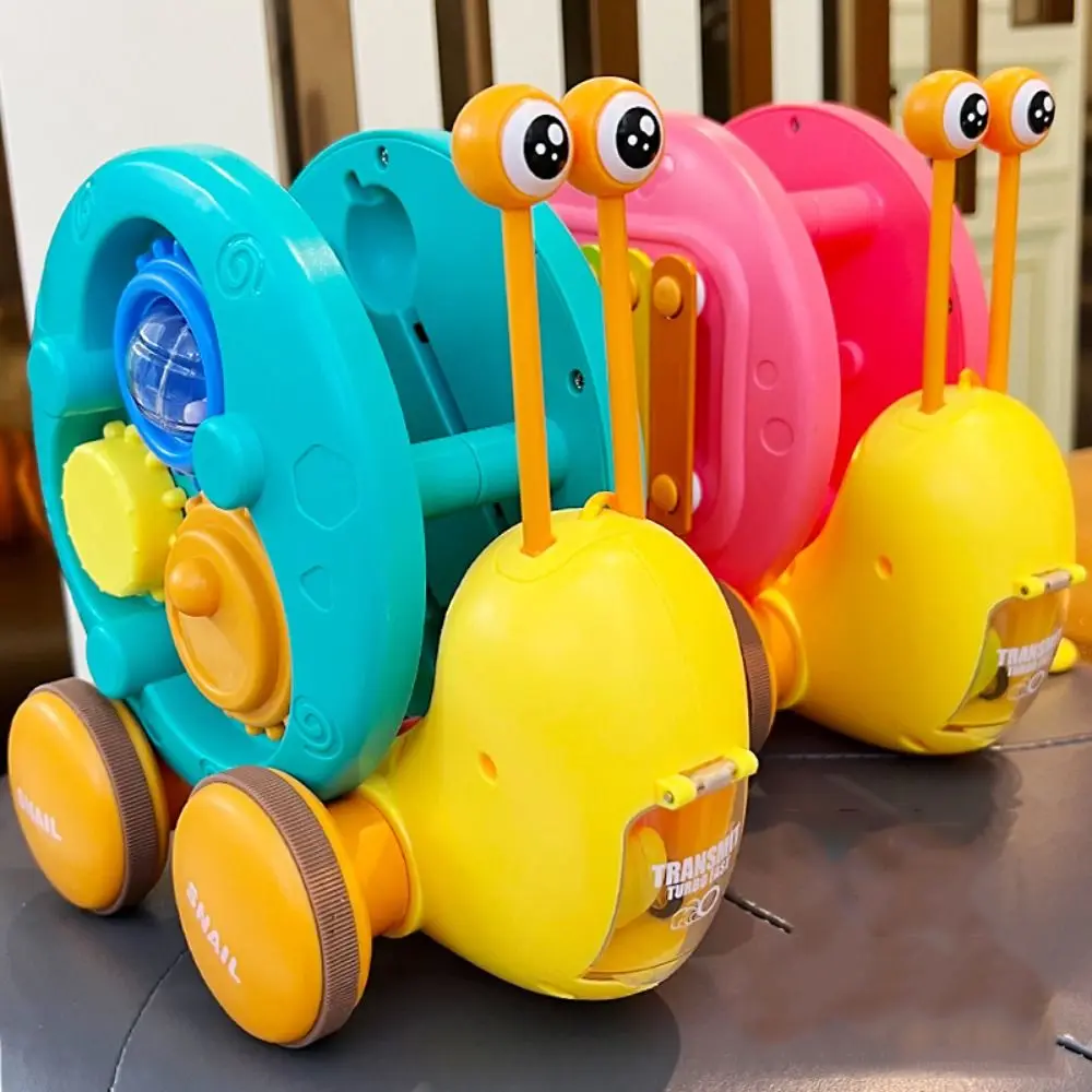 

Baby Walker Pull String Snail Car Toy Learning To Walk with Music Drag Rope Snail Cartoon Pet Interactive Pull-Along Snail Toy