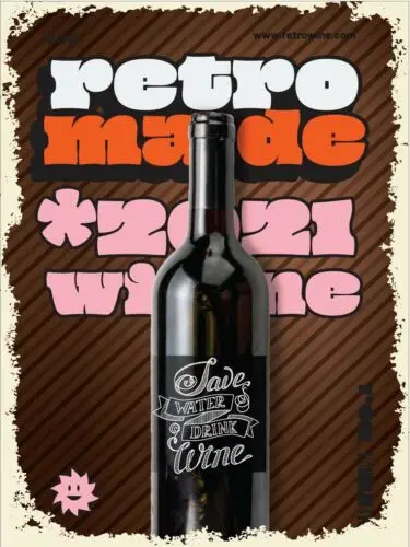 Металлический налет в винтажном ретро-стиле для экономии воды, классический жестяной дверной знак для питья вина