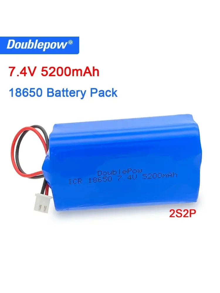 Akumulator litowy 7,4 V 5200 mAh 18650 do wielokrotnego ładowania, do przenośnych urządzeń audio, lamp roboczych LED, kamer monitoringu z płytką zabezpieczającą. — zdjęcie produktu 7