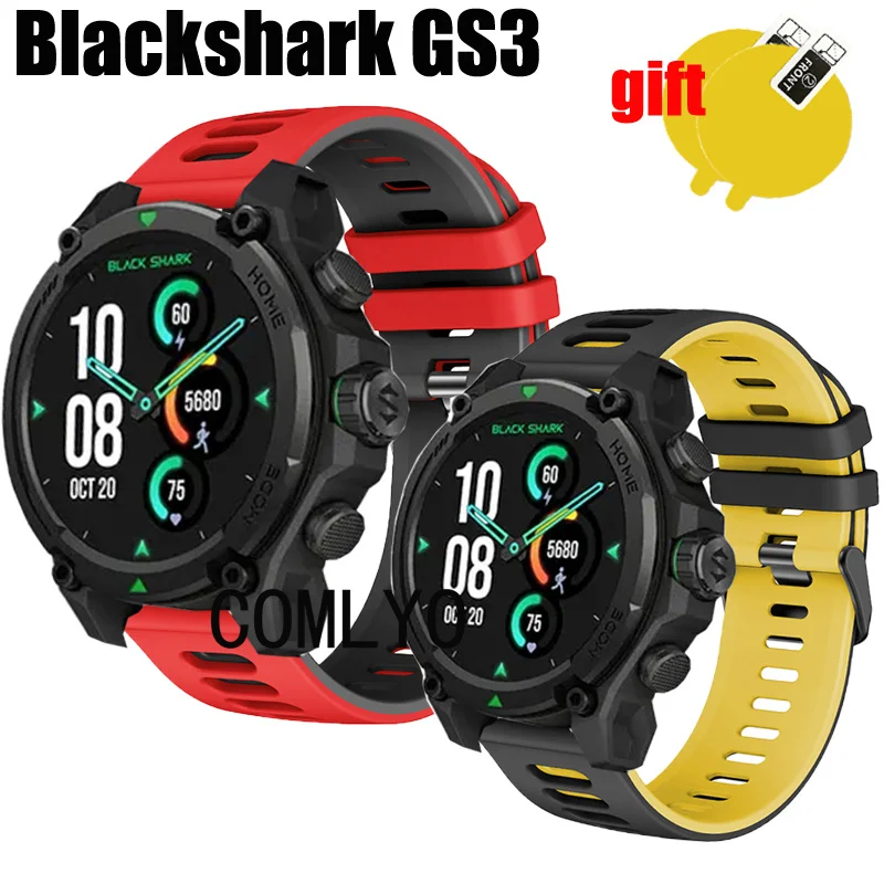 For Blackshark GS3 Strap Smart watch Wristband Bracelet Silicone Band Screen protector Film