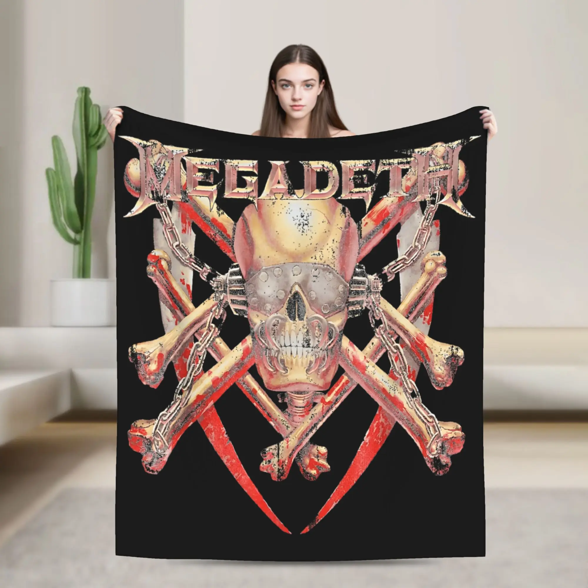 Killing Is My Business  Rock Band Blanket Flannel Megadeths Lightweight Throw Blanket for Car Sofa Couch Bedspread