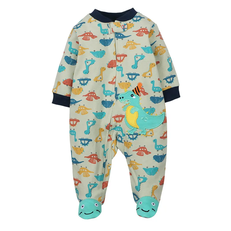 Good Quality 2023 Baby Pajamas Cotton Baby Clothes Boy Newborn Baby Clothes 3-12M Coveralls Infants Bebe Girls Zipper Jumpsuit