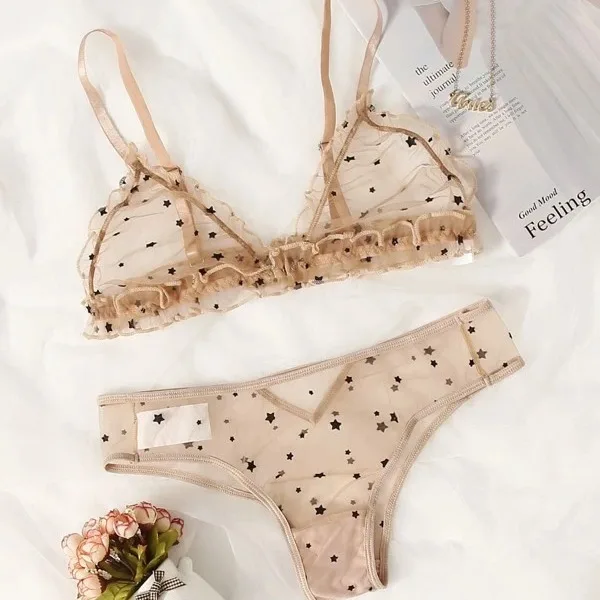 Sexy Lingerie New Style Lace Transparent Printed Three - piece Pajamas Erotic Lingerie Set Women's Sexy Outfit Lingerie Babydoll