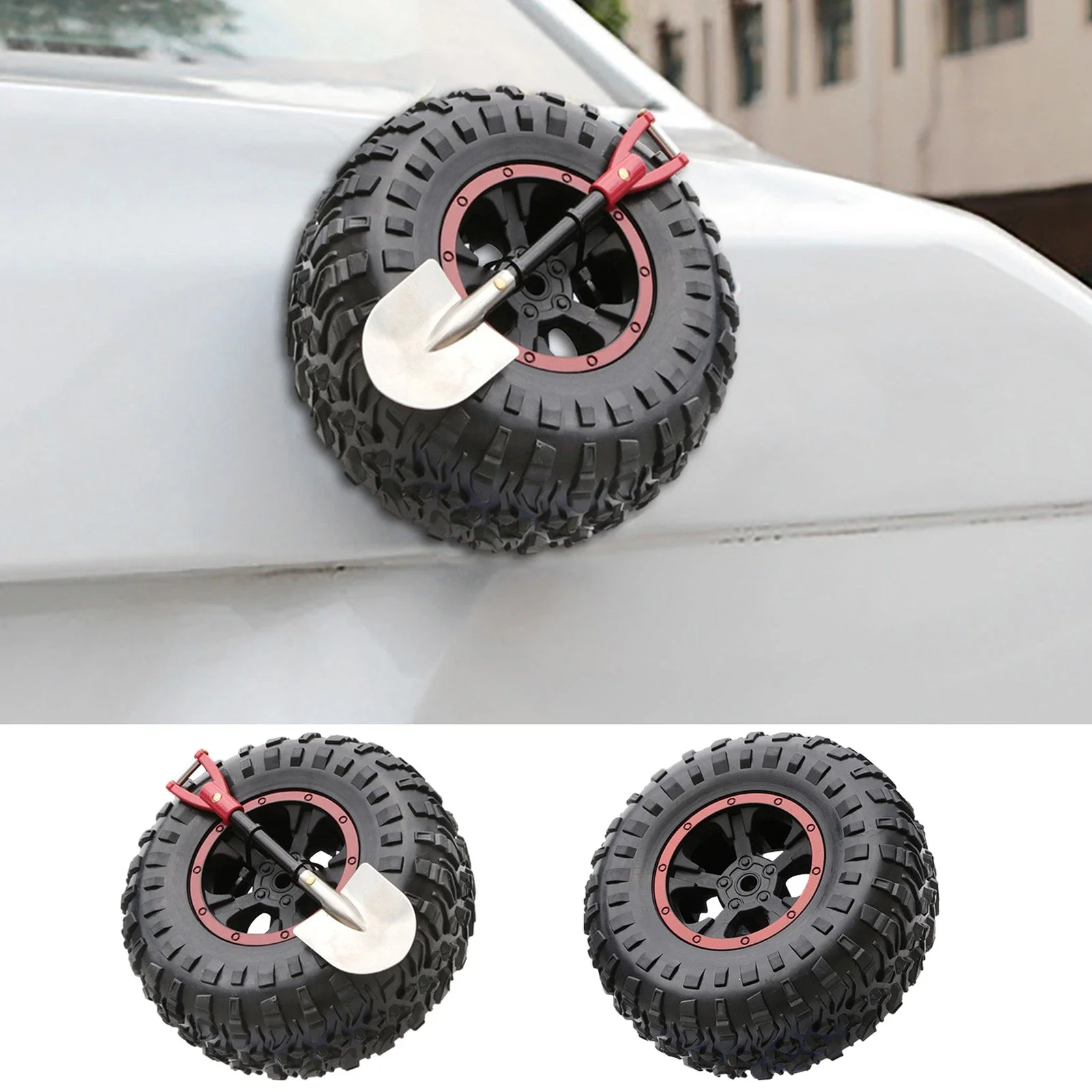 

Spare Tire Model Of Automobile Car Tail Decor Novelty Car Accessories Interior Trunk Auto Exterior Miniature Spare Tire Shovel