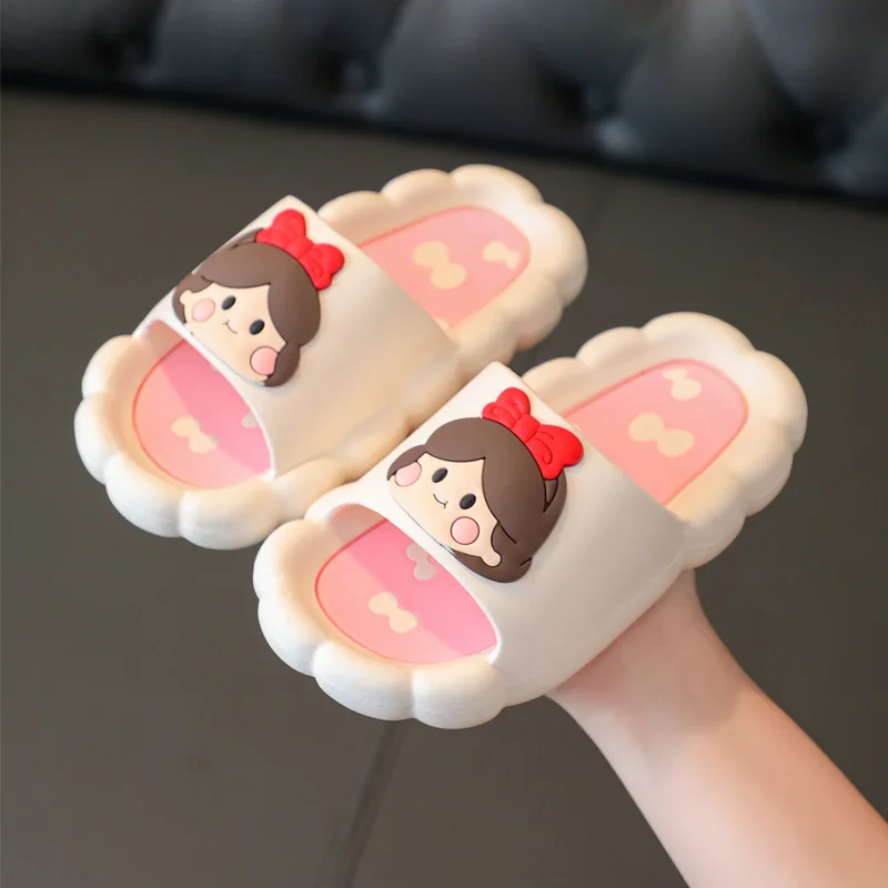 

Children's Slippers Bathroom Slippers Cute Cartoon Patch For Girls Sandals Anti-slip Outside Beach Boys Shoes Adult Pantunflas