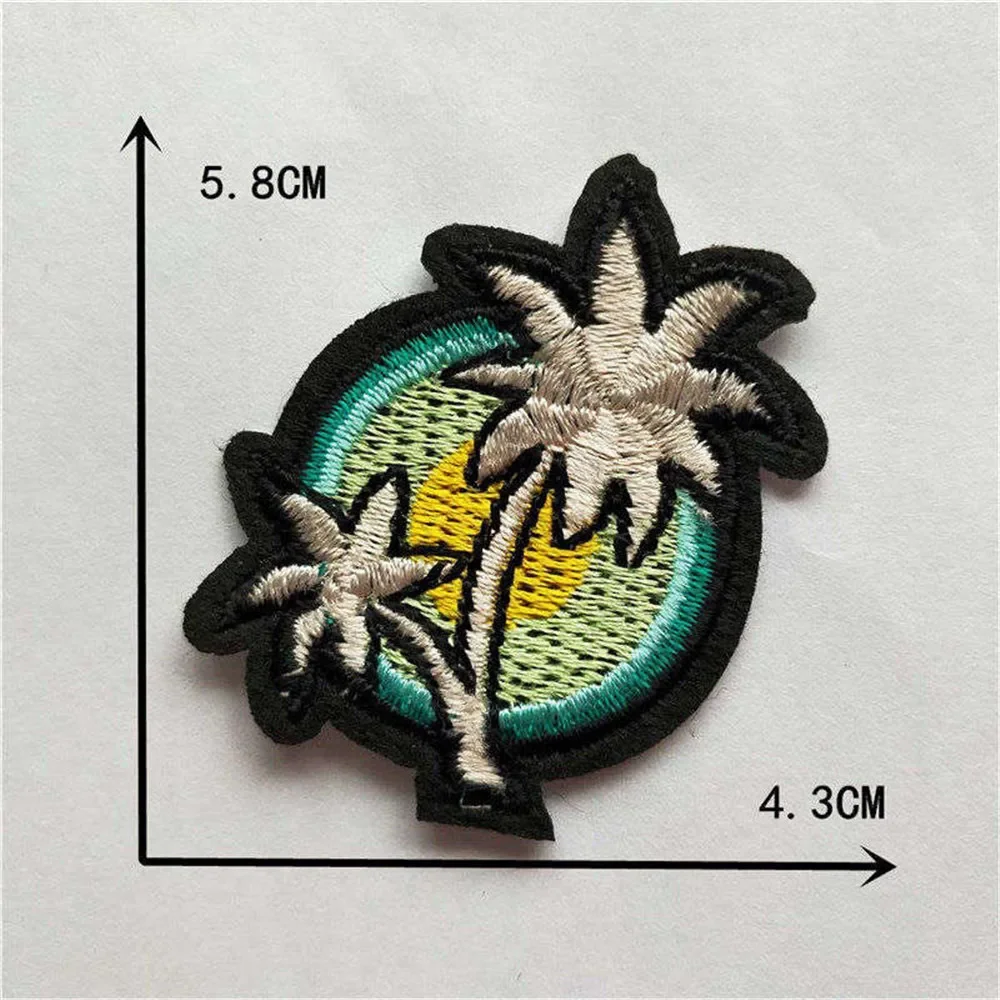 Plant flower pattern embroidery sewing fabric patch DIY hot melt adhesive ironing decorative clothing accessories patch