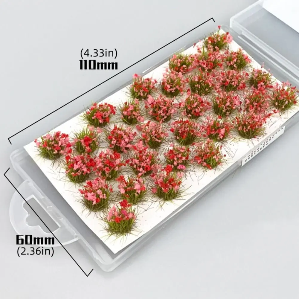 จําลอง Miniature ดอกไม้คลัสเตอร์ทํารถไฟรถไฟหญ้าขนาดเล็กรุ่นที่มีสีสัน DIY อาคาร STATIC Tuft ของเล่น