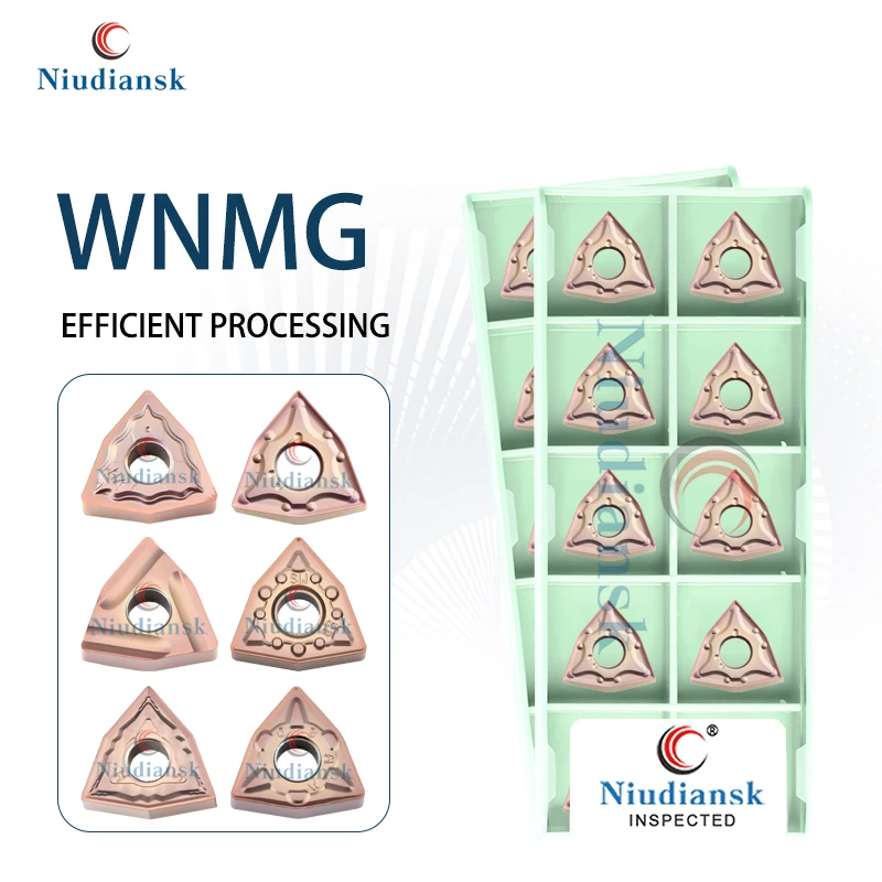 

WNMG Series CNC Lathe Metal Turning Blade Peach Shaped Cutting Parts WNMG080404 080408 R-S L-S HS MQ JMS External Turning Tools