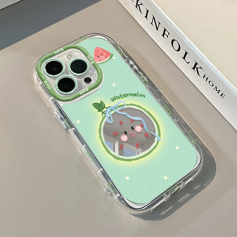 Roter Apfel mit Schleife Luftkissen-Spiegel-Handyhülle für iPhone 17 15 14 16 Pro Max 13 12 11 Pro XR XS 7 8 Plus 17Air Girl INS Cover – Detail 7