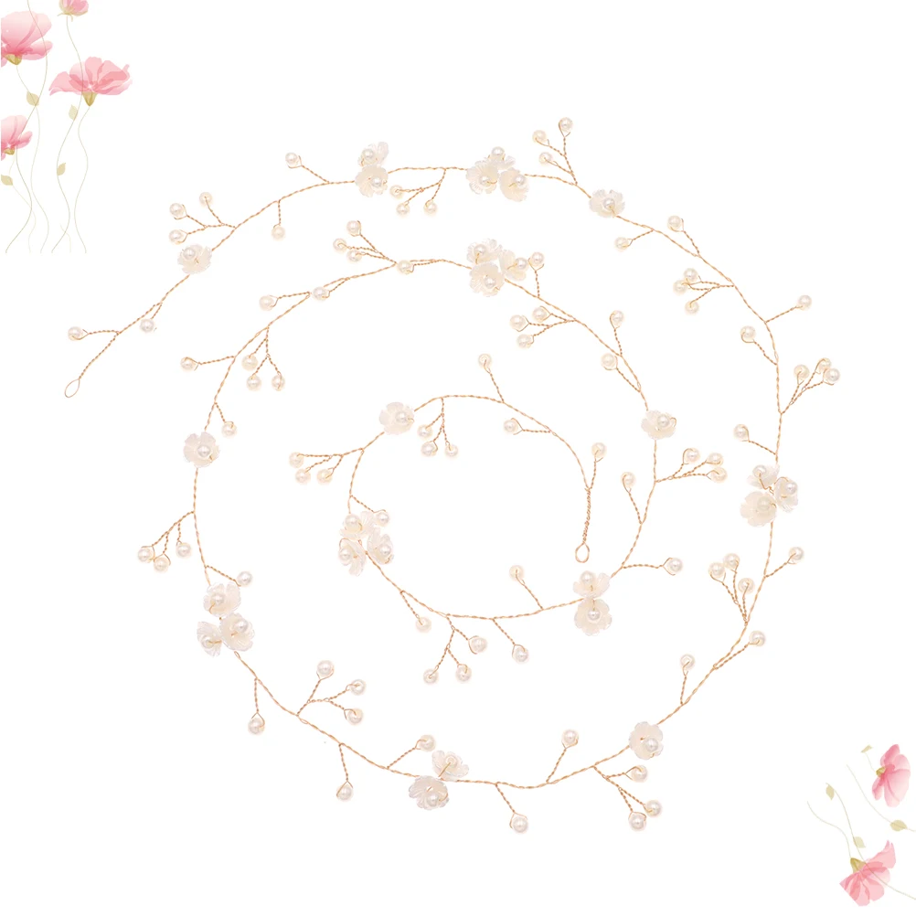 

Pearl Shell Wedding Headband Ivory Ribbon Band Hairstyle Decoration Tools Hair Creative Headwrap Chain Hair Decoration