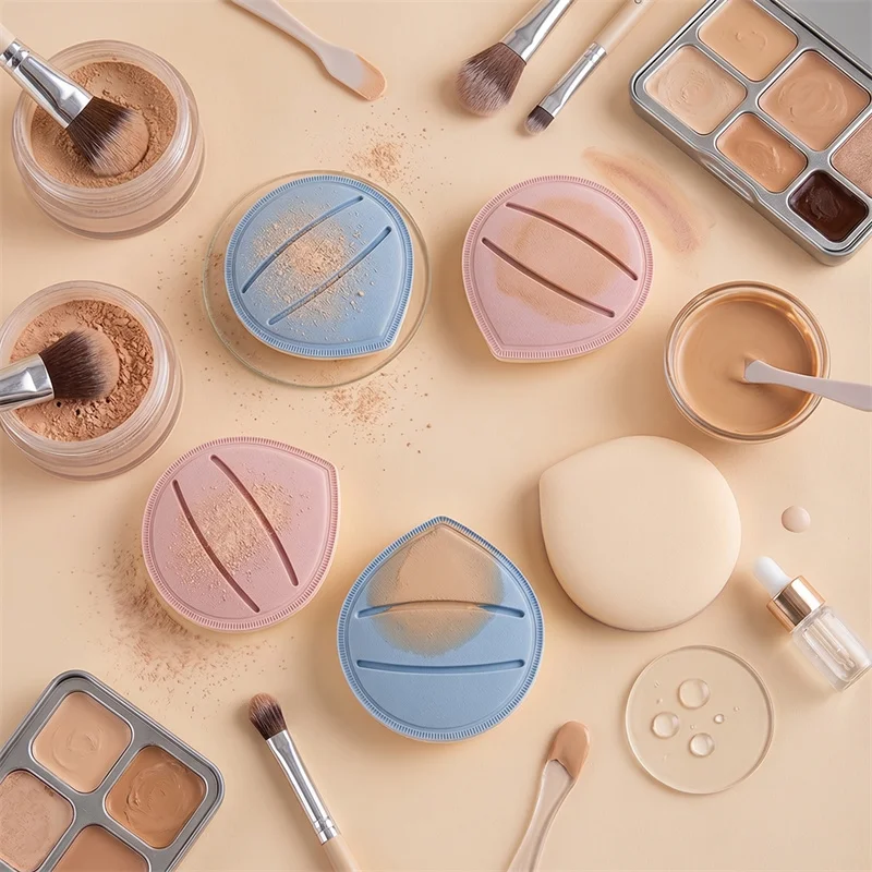 Superdicker, weicher Make-up-Puderquaste, Wassertropfen-Form, nass-trocken verwendbar, Kosmetikquaste, Air Cushion Concealer Foundation Make-up-Puderquaste