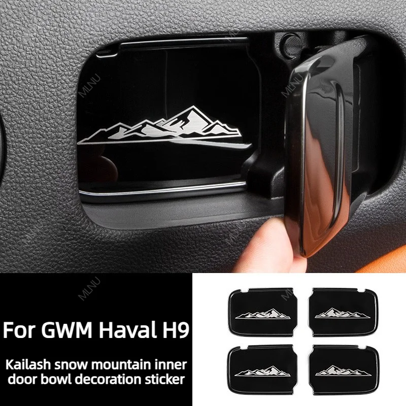 Door Handle Bowl Cover For GWM Haval H9 2027/2026 Accessories,Scratch-Proof,Rust-Proof,Waterproof Oxidation-Resistant 2024-2025