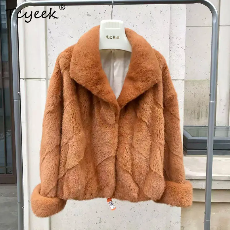 

Tcyeek Luxury Natural Mink Coat Women Clothing 2026 Winter Jacket Woman Warm Whole Mink Real Fur Coats New in Outerwears Fashion
