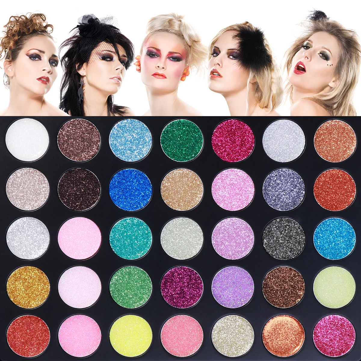 グリッターアイ Frcolor グリッターアイシャドウパレット シャイニーアイシャドウ カラフル 高発色