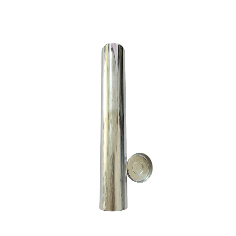 100pcs Dental Lab Aluminum Cartridge With Lip For Dental Lab  Acrylic Denture Inject Acrylic Work Diameter 22mm Length120mm