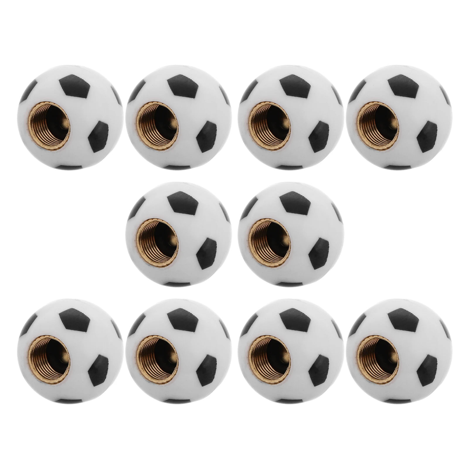 

10pcs DoubleSided Soccer Design ABS Copper Core DustProof Car Bike Extenders Lightweight Portable Versatile Use Vehicle