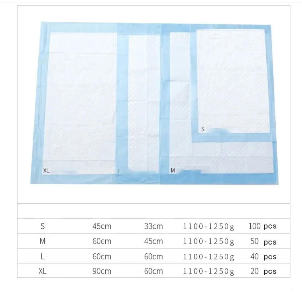 100/50/40/20 PCS Zagęszczone podkładki dla zwierząt domowych Wysokiej jakości szczelna jednorazowa mata na mocz dla kota Szybkoschnąca chłonna mata