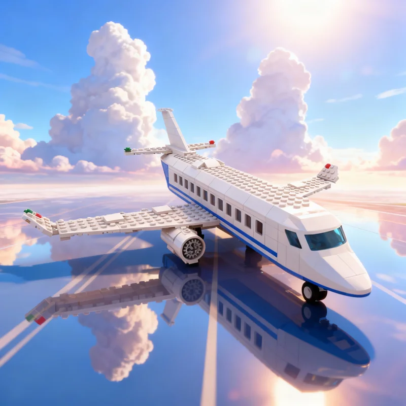 

248pcs MOC Passenger Plane City Airport Model Building Blocks Christmas Gift Architecture Toy Creative DIY Idea Education