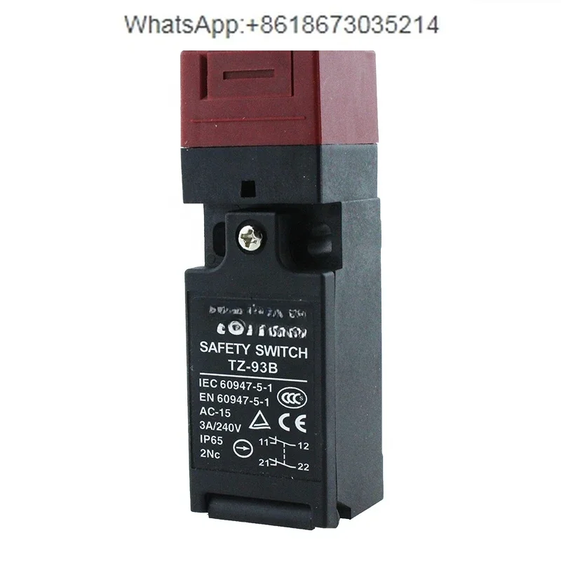 TZ-93B TZ-93BPG01  Double Pole Safety Key Interlock Switch limit switch with Lock horizontal installation type