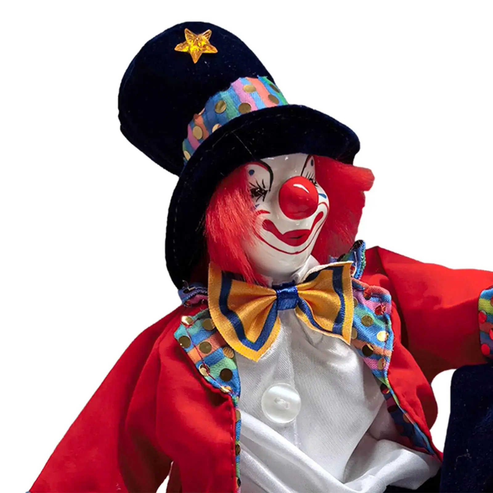 Porcelana Palhaço Boneca para Festa, Artesanato resistente, Decoração Home