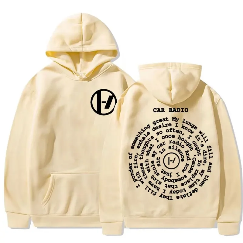 2026 Twenty One Pilots Autoradio Doppelseitig Bedruckter Hoodie Harajuku Hip Hop Oversized Sweatshirt Herren Damen Mode Lässig Gemütlich H – Detail 6