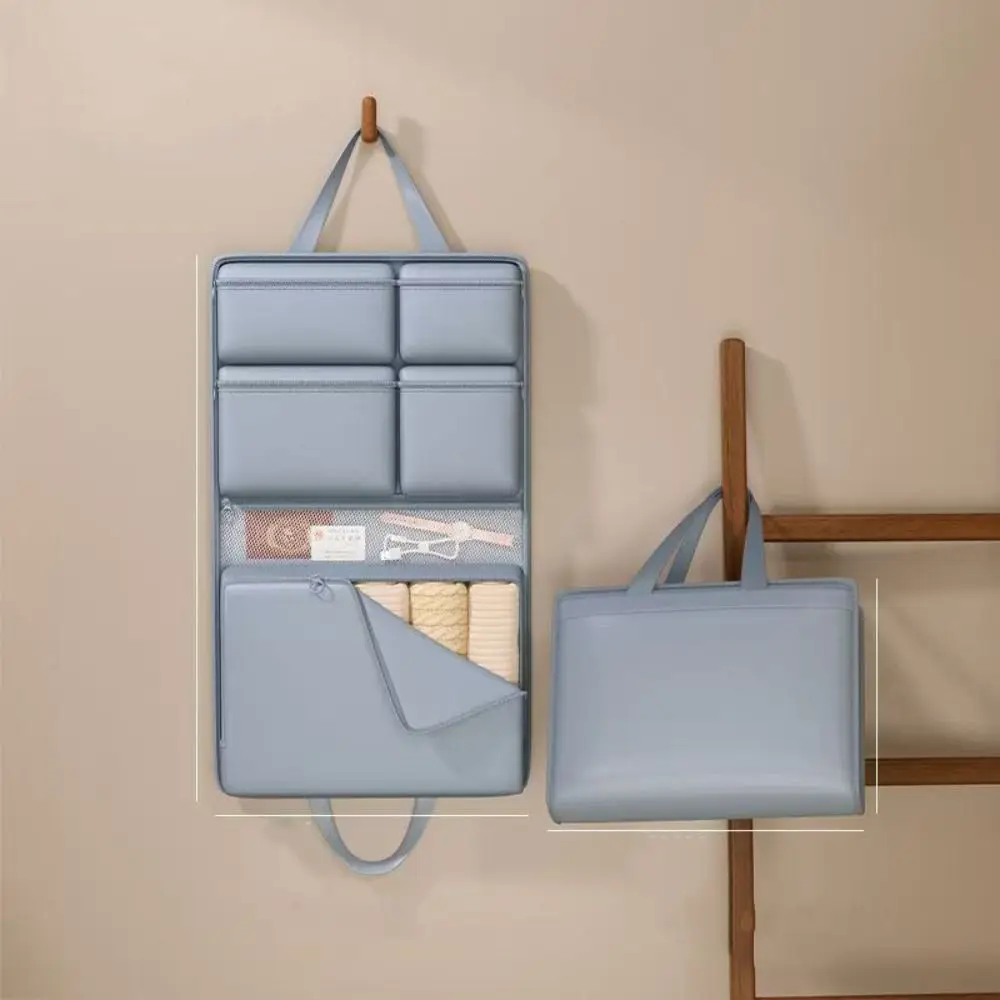 7-in-1-Reisegepäcktasche zum Aufhängen, große Kapazität, faltbare Reisehandtasche, mehrere Taschen, staubdichte Gepäckaufbewahrungstasche, Make-up-Aufbewahrung