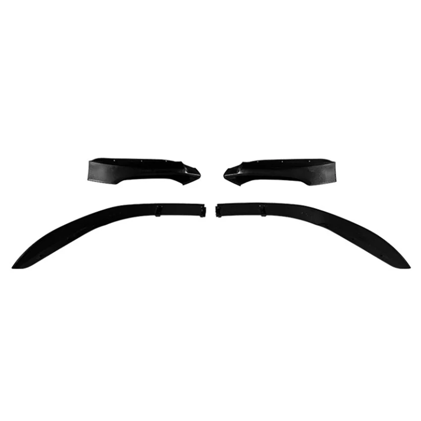 4X 2015 To 2019 For Bmw F20 F21 118i 120d 120i M135i M140i Lci M-Sport Front Bumper Lip Spoiler Diffuser Splitter Glossy Black